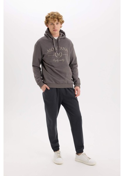 Regular Fit Eşofman Altı Cepli Basic Düz Beli Bağcıklı Lastikli Paça D4416AX25SP