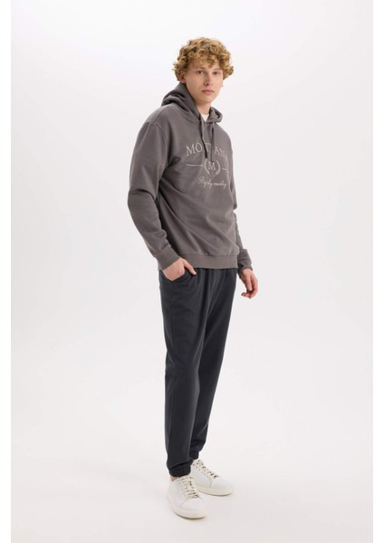 Regular Fit Eşofman Altı Cepli Basic Düz Beli Bağcıklı Lastikli Paça D4416AX25SP