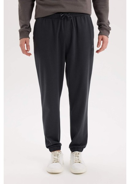 Regular Fit Eşofman Altı Cepli Basic Düz Beli Bağcıklı Lastikli Paça D4416AX25SP