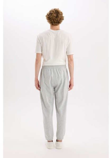 Regular Fit Eşofman Altı Cepli Basic Düz Beli Bağcıklı Lastikli Paça