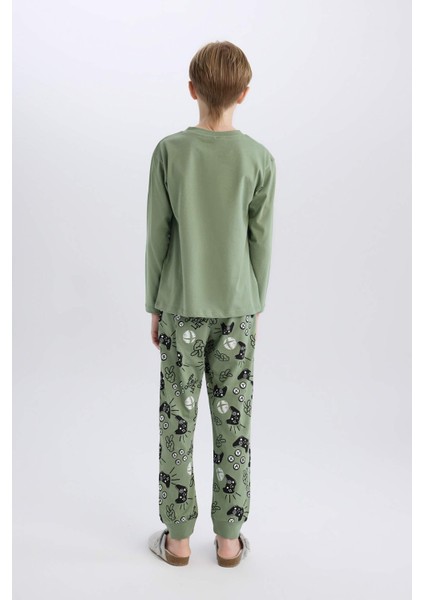 Erkek Çocuk Xbox Pijama Takımı Uzun Kollu Üst Beli Lastikli Uzun Alt D8445A824WN