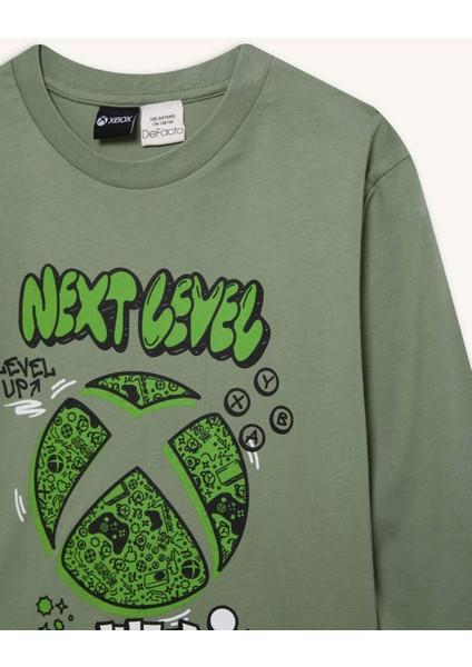 Erkek Çocuk Xbox Pijama Takımı Uzun Kollu Üst Beli Lastikli Uzun Alt D8445A824WN