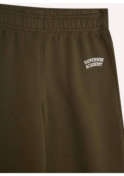 Kız Çocuk Beli Paçası Lastikli Baskılı Jogger Eşofman Altı D7011A824WN