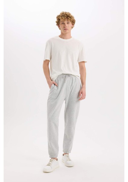 Regular Fit Eşofman Altı Cepli Basic Düz Beli Bağcıklı Lastikli Paça D4416AX25SP