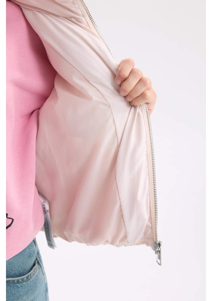 Kız Çocuk Su İtici Kapüşonlu Fermuarlı Şişme Yelek D6918A825SP