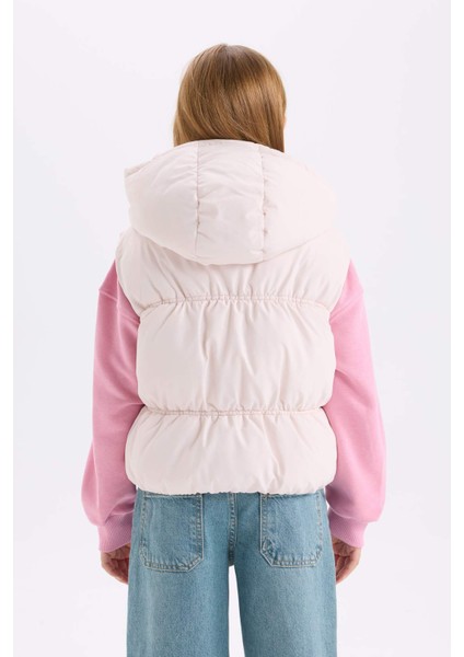 Kız Çocuk Su İtici Kapüşonlu Fermuarlı Şişme Yelek D6918A825SP