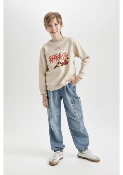 Erkek Çocuk Marvel Comics Bisiklet Yaka Sweatshirt D6741A824WN