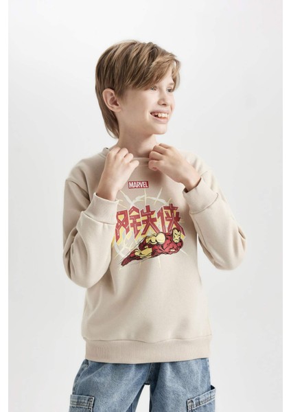 Erkek Çocuk Marvel Comics Bisiklet Yaka Sweatshirt D6741A824WN