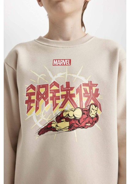Erkek Çocuk Marvel Comics Bisiklet Yaka Sweatshirt D6741A824WN