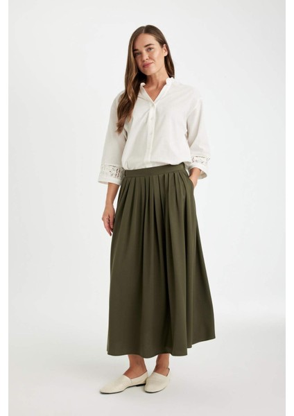 A Kesim Basic Düz Belmando Maxi Etek D7672AX24AU