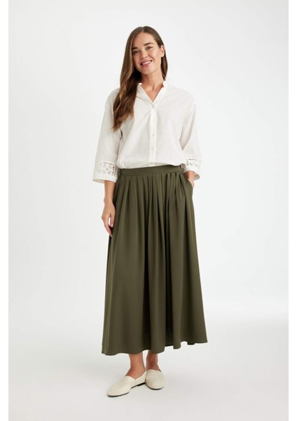 A Kesim Basic Düz Belmando Maxi Etek D7672AX24AU