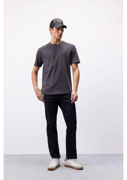 %100 Pamuk New Regular Fit Bisiklet Yaka Basic Düz Kısa Kollu Tişört V7699AZ25SP