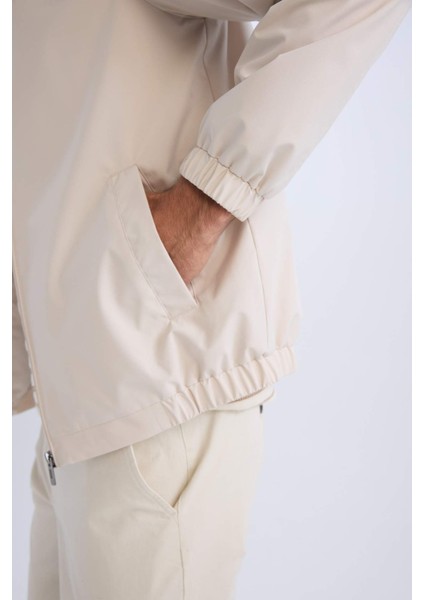 Regular Fit Dik Yaka Fermuarlı Cepli Mevsimlik Baharlık Mont D6330AX25SP