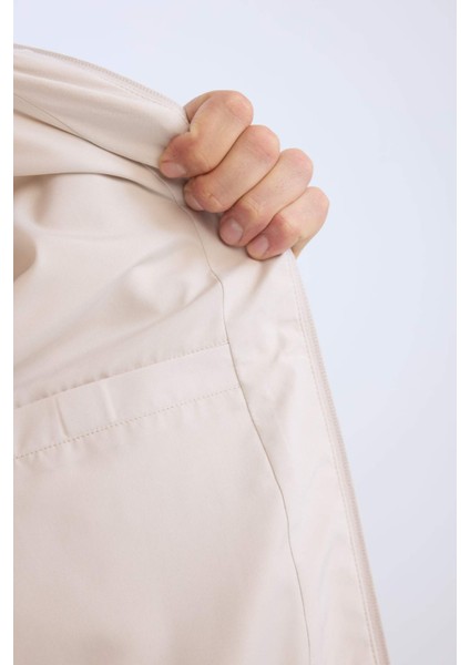 Regular Fit Dik Yaka Fermuarlı Cepli Mevsimlik Baharlık Mont D6330AX25SP