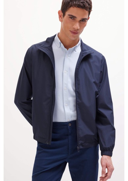Regular Fit Dik Yaka Fermuarlı Cepli Mevsimlik Baharlık Mont D6330AX25SP