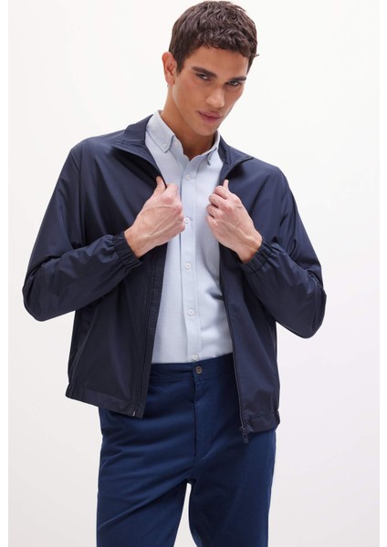 Regular Fit Dik Yaka Fermuarlı Cepli Mevsimlik Baharlık Mont D6330AX25SP