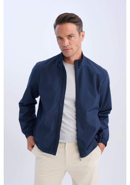 Regular Fit Dik Yaka Fermuarlı Cepli Mevsimlik Baharlık Mont D6330AX25SP
