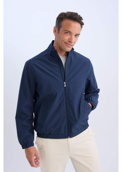Regular Fit Dik Yaka Fermuarlı Cepli Mevsimlik Baharlık Mont D6330AX25SP