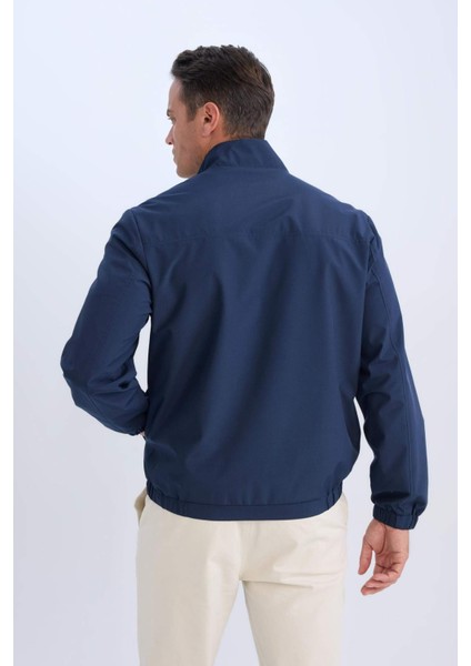 Regular Fit Dik Yaka Fermuarlı Cepli Mevsimlik Baharlık Mont D6330AX25SP