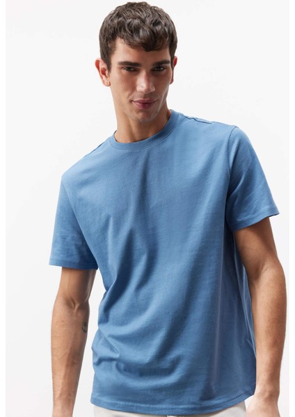 %100 Pamuk New Regular Fit Bisiklet Yaka Basic Düz Kısa Kollu Tişört V7699AZ25SP