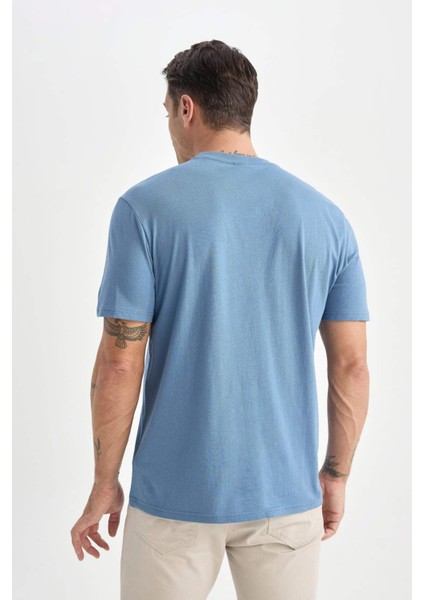 %100 Pamuk New Regular Fit Bisiklet Yaka Basic Düz Kısa Kollu Tişört V7699AZ25SP