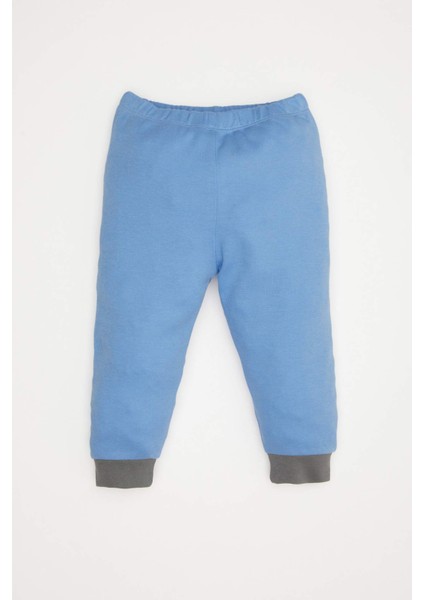 Erkek Bebek Pijama Takım Araç Baskılı Uzun Kollu Üst Beli Lastikli Uzun Alt D8314A5NS