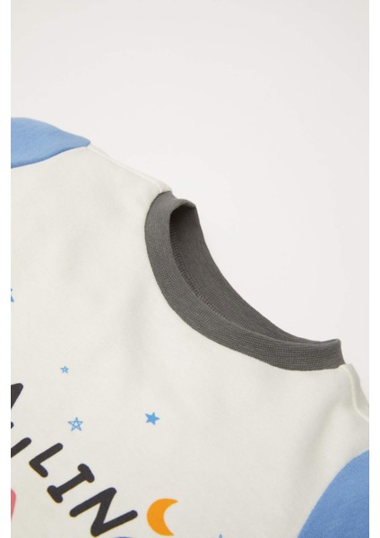 Erkek Bebek Pijama Takım Araç Baskılı Uzun Kollu Üst Beli Lastikli Uzun Alt D8314A5NS