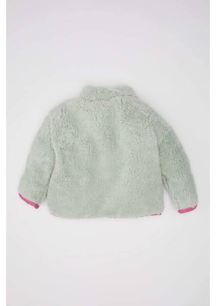 Kız Bebek Dik Yaka Fermuarlı Welsoft Pelüş Sweatshirt D4993A524WN