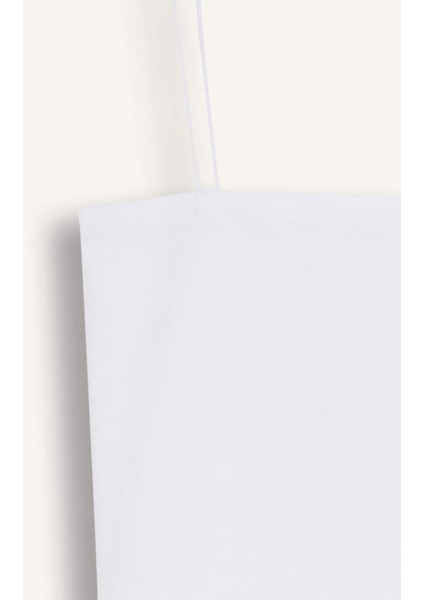 Crop Pamuklu Beyaz Askılı Atlet-Fall in Love Y2249AZ25SP