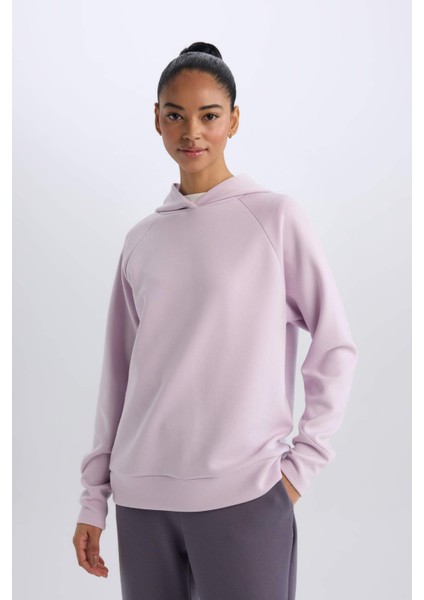 Fit Standart Fit Kapüşonlu Sporcu Sweatshirt D2589AX24AU