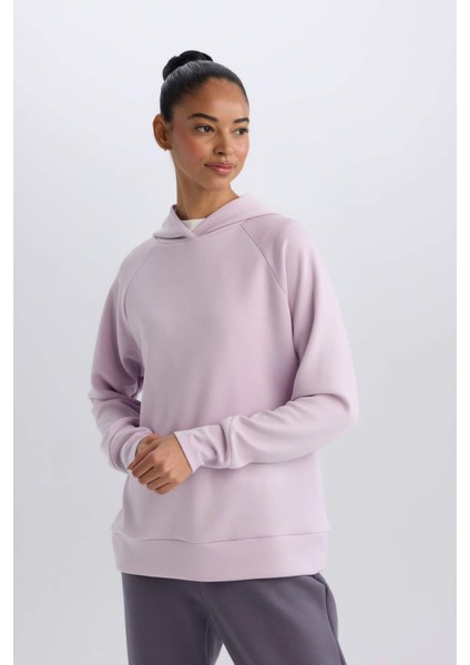 Fit Standart Fit Kapüşonlu Sporcu Sweatshirt D2589AX24AU
