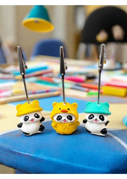 3lü Kawaii Sevimli Panda Fotoğraf ve Not Tutucu - Ofis Masa Not Tutacağı fırsatları