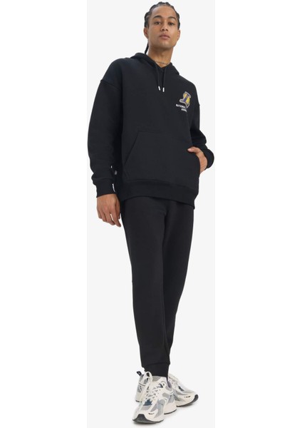 Fit NBA Los Angeles Lakers Oversize Geniş Kalıp Kapüşonlu Kalın Sweatshirt D8489AX25SP