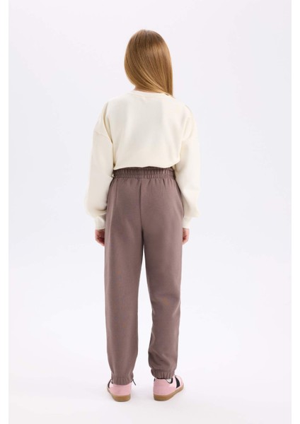 Kız Çocuk Beli Paçası Lastikli Jogger Eşofman Altı D6540A824WN