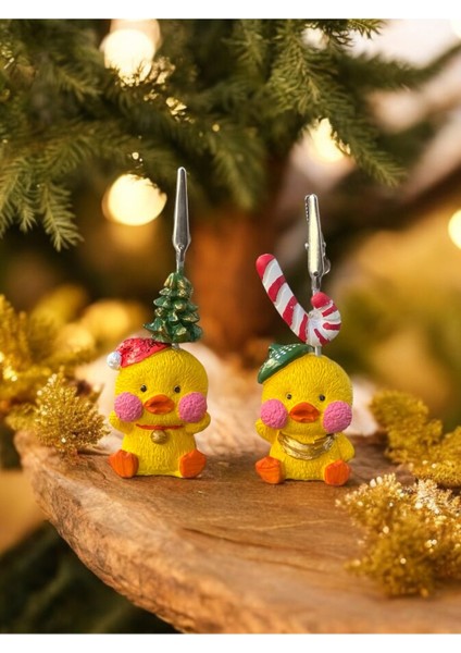 Yeni Yıl Temalı Yılbaşı Süslü Kawaii Şans Civcivleri Fotoğraf ve Not Tutacağı Hediyelik Tutucu