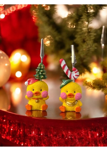 Yeni Yıl Temalı Yılbaşı Süslü Kawaii Şans Civcivleri Fotoğraf ve Not Tutacağı Hediyelik Tutucu modelleri