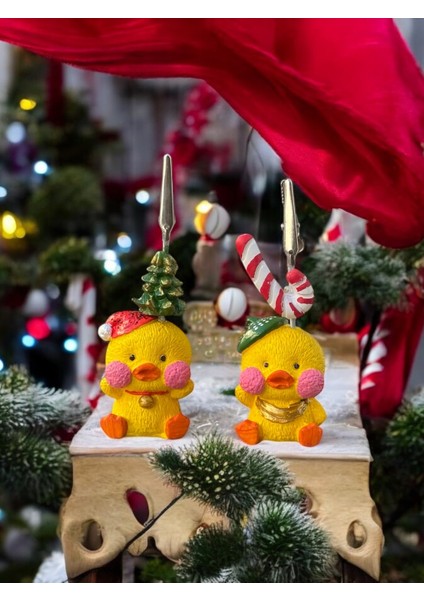 Yeni Yıl Temalı Yılbaşı Süslü Kawaii Şans Civcivleri Fotoğraf ve Not Tutacağı Hediyelik Tutucu fırsatları