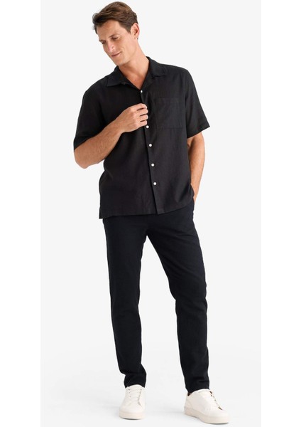 %100 Pamuk Relax Fit Rahat Kesim Yazlık Müslin Kısa Paça Pamuklu Jogger Pantolon D6260AX25SP