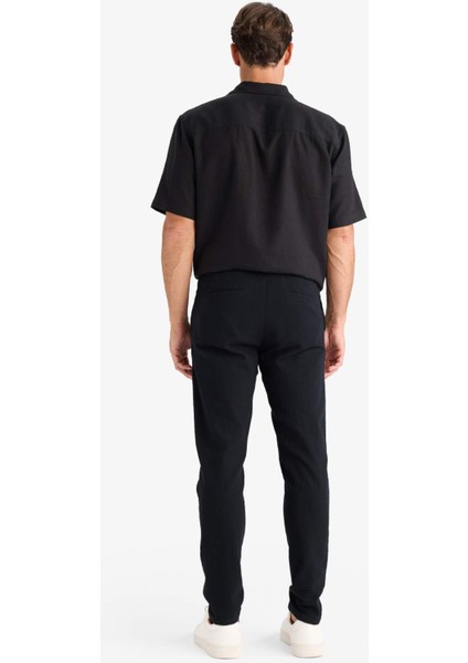 %100 Pamuk Relax Fit Rahat Kesim Yazlık Müslin Kısa Paça Pamuklu Jogger Pantolon D6260AX25SP