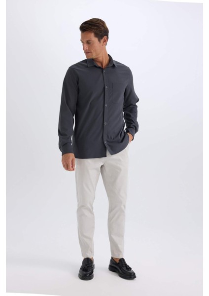 %100 Pamuk Yazlık Jogger Chino Pantolon Beli Bağcıklı Cepli Düz Paça Z9933AZ25SP