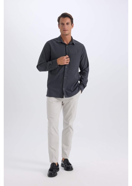 %100 Pamuk Yazlık Jogger Chino Pantolon Beli Bağcıklı Cepli Düz Paça Z9933AZ25SP