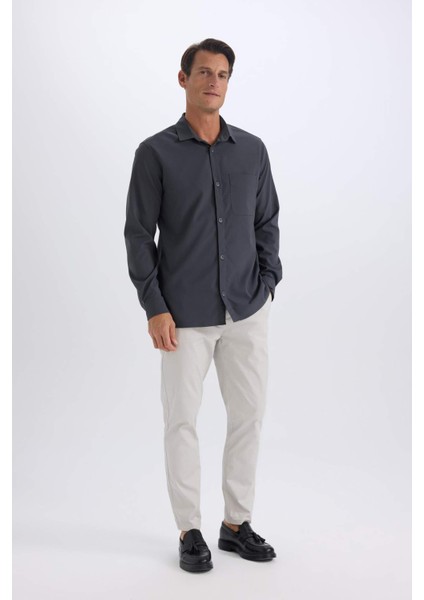 %100 Pamuk Yazlık Jogger Chino Pantolon Beli Bağcıklı Cepli Düz Paça Z9933AZ25SP