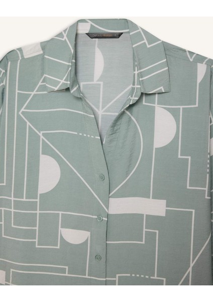 Regular Fit Desenli Uzun Kollu Gömlek C3818AX25SP