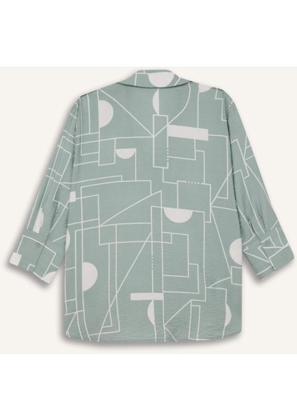 Regular Fit Desenli Uzun Kollu Gömlek C3818AX25SP