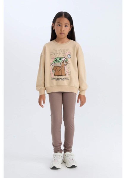 Kız Çocuk Standart Boy Baskılı Tayt D6550A824WN