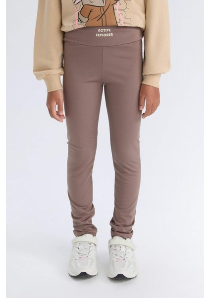 Kız Çocuk Standart Boy Baskılı Tayt D6550A824WN