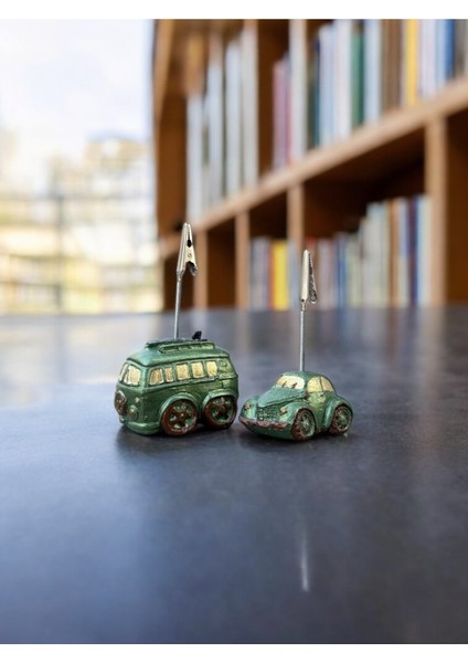 Şirin Simli Yeşil Woswos ve Otobüs Fotoğraf Not Tutucu Ofis Masası Tutacak Hediyelik modelleri