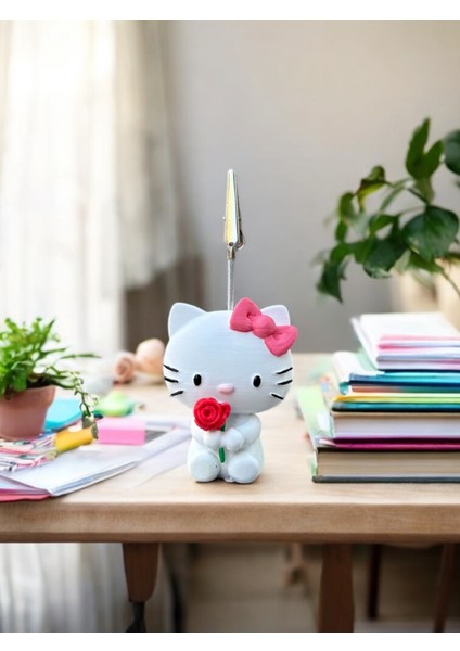 Kitty Sevimli Çok Renkli Hello Ayıcık Fotoğraf Not Tutucu Ofis Masası Tutacak Hediyelik