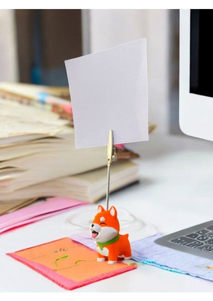 Akita Sevimli Yavru Köpek Fotoğraf Not Tutacağı Ofis Masası Hediyelik modelleri