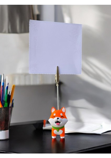 Akita Sevimli Yavru Köpek Fotoğraf Not Tutacağı Ofis Masası Hediyelik fırsatları